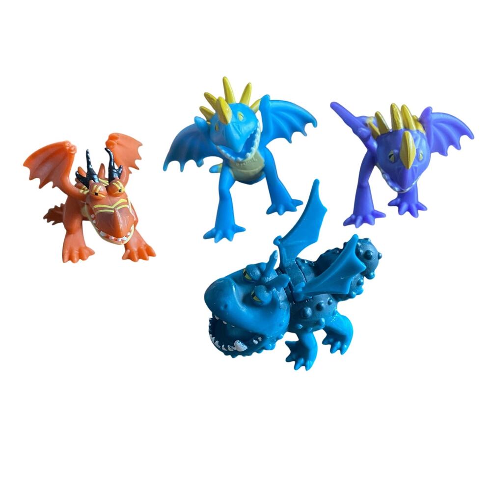 Lot Of 4 How To Train Your Dragon Mini Figure Toys 2013 DreamWorks